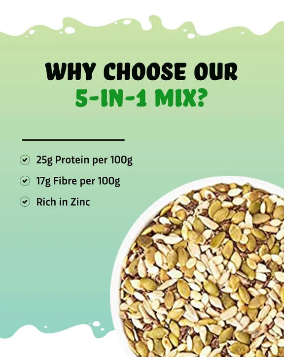 True Elements 5 in 1 Super Seeds Mix - 125 gm