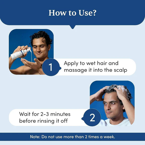Man Matters 2% Ketoconazole Anti Dandruff Shampoo, Cruelty Free, Vegan, No Side Effects - 100 ml - Pack of 1