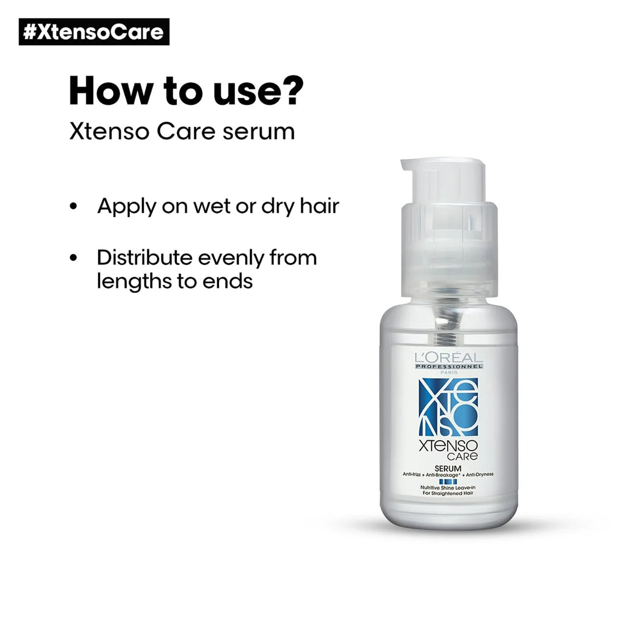 L'Oreal Paris Professionnel Xtenso Care Serum For Straightened Hair With Pro Keratin & Incell Technology -50 ml