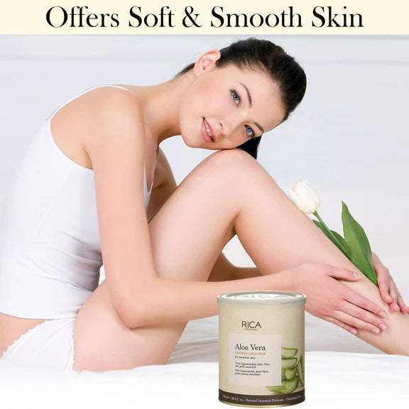 Rica Aloe Vera Liposoluable Hair Removal Wax Cream for Arms, Chest, Legs, Back, and Full Body - 800 ml