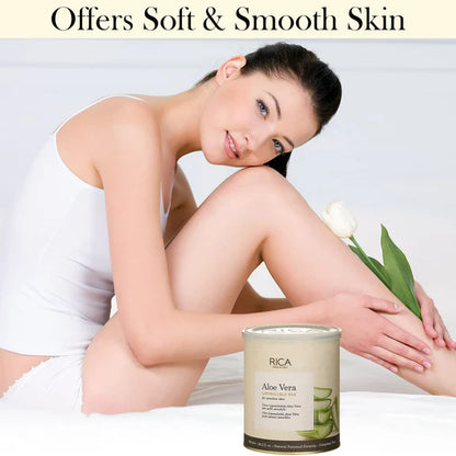Rica Aloe Vera Liposoluable Hair Removal Wax Cream for Arms, Chest, Legs, Back, and Full Body - 800 ml