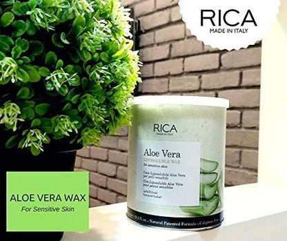 Rica Aloe Vera Liposoluable Hair Removal Wax Cream for Arms, Chest, Legs, Back, and Full Body - 800 ml