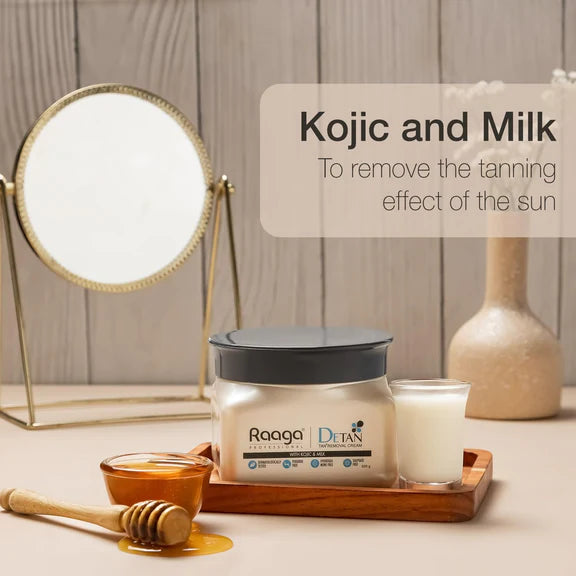 Raaga Professional De Tan Removal Cream With Kojic & Milk - 500 gm