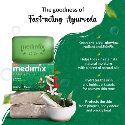 Medimix Ayurvedic Classic 18 Herbs Soap, 125 g (4 + 1 Offer Pack) - 625 gm