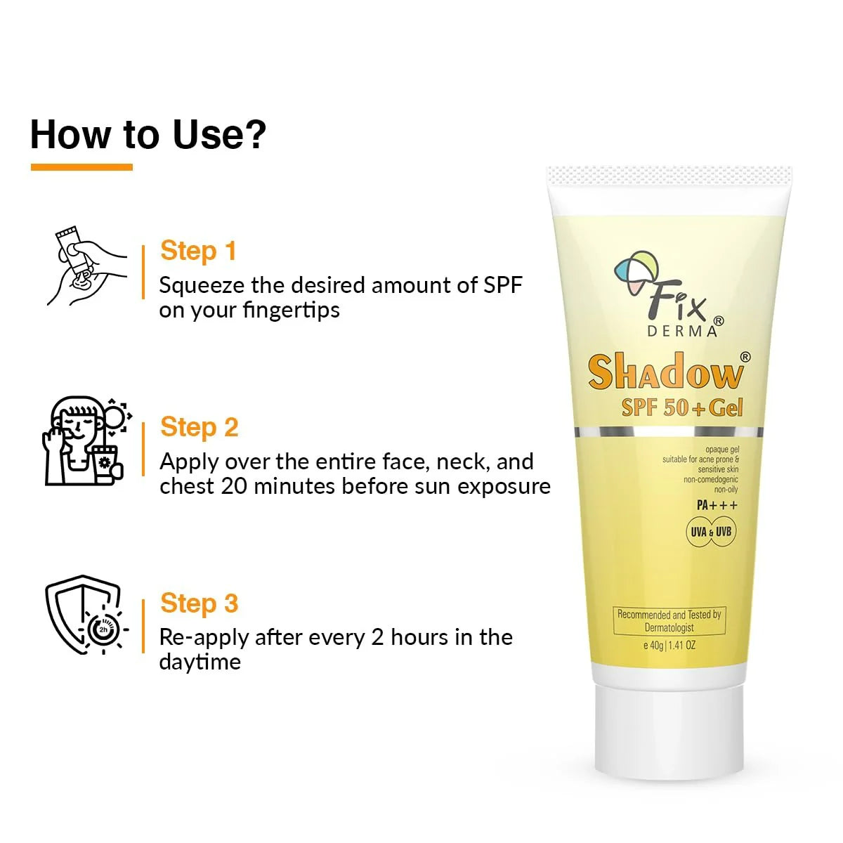 Fixderma Shadow SPF 50+ Gel For Oily Skin