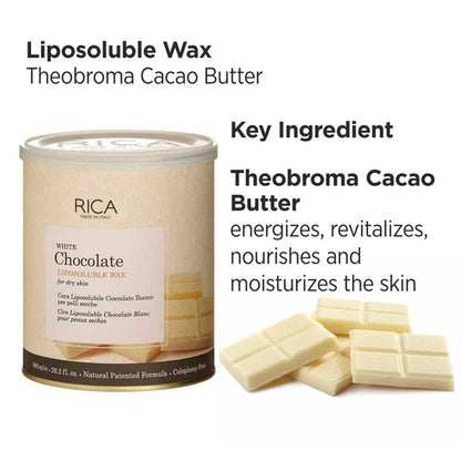 Rica White Chocolate Liposoluble Wax for Dry Skin With Natural Beeswax - 800 ml