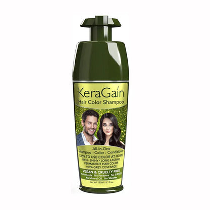 KeraGain Hair Color Shampoo (Black) - 180 ml