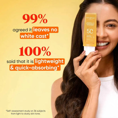 Dot & Key Vitamin C + E Face Sunscreen SPF 50 PA+++ For Glowing Skin, 100% No White Cast - 50 gm