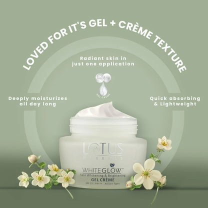 Lotus Herbals Whiteglow Skin Brightening Gel Creme SPF 25