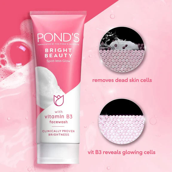 Ponds Bright Beauty Spot-less Glow Face Wash - 100 gm