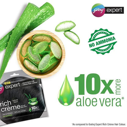 Godrej Expert Rich Creme Hair Natural Black Colour - Pack of 2