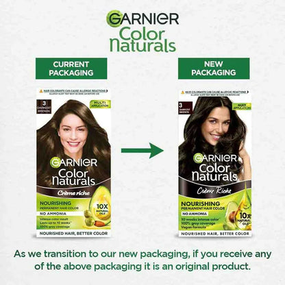 Garnier Color Naturals Ultra Hair Color - 7.3 Golden Brown - 55ml + 50gm
