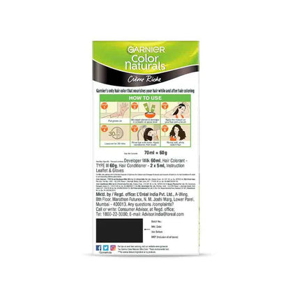 Garnier Color Naturals Ultra Hair Color - 7.3 Golden Brown - 55ml + 50gm