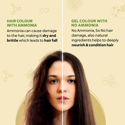 Indus Valley Damage-Free Gel Hair Color - (200 ml + 20 gm) - Black