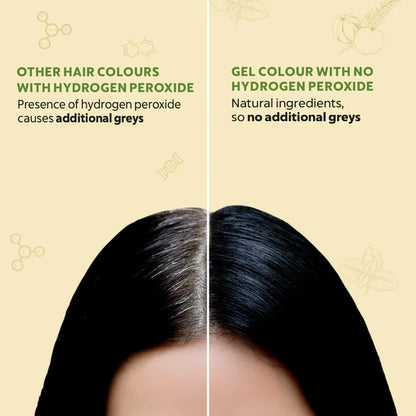 Indus Valley Damage-Free Gel Hair Color - (200 ml + 20 gm) - Black