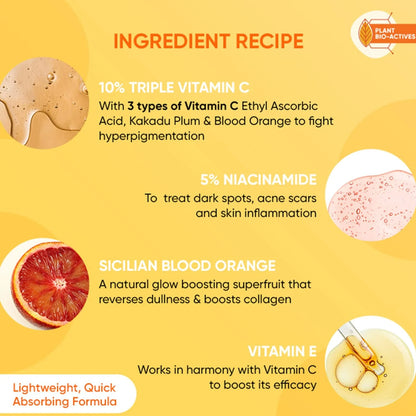 Dot & Key 10% Vitamin C+E Super Bright Face Serum With 5% Niacinamide, Glows Skin - 30 ml