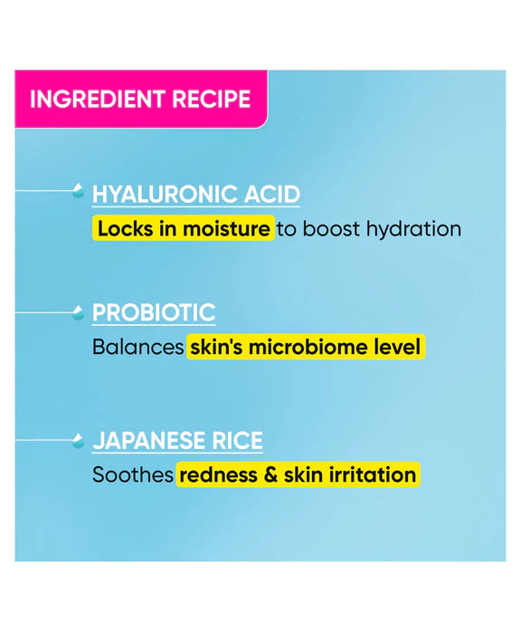 Dot & Key 72 Hr Hydrating Probiotic Face Gel With With Hyaluronic Acid, Kombucha & Rice Water - 60 ml