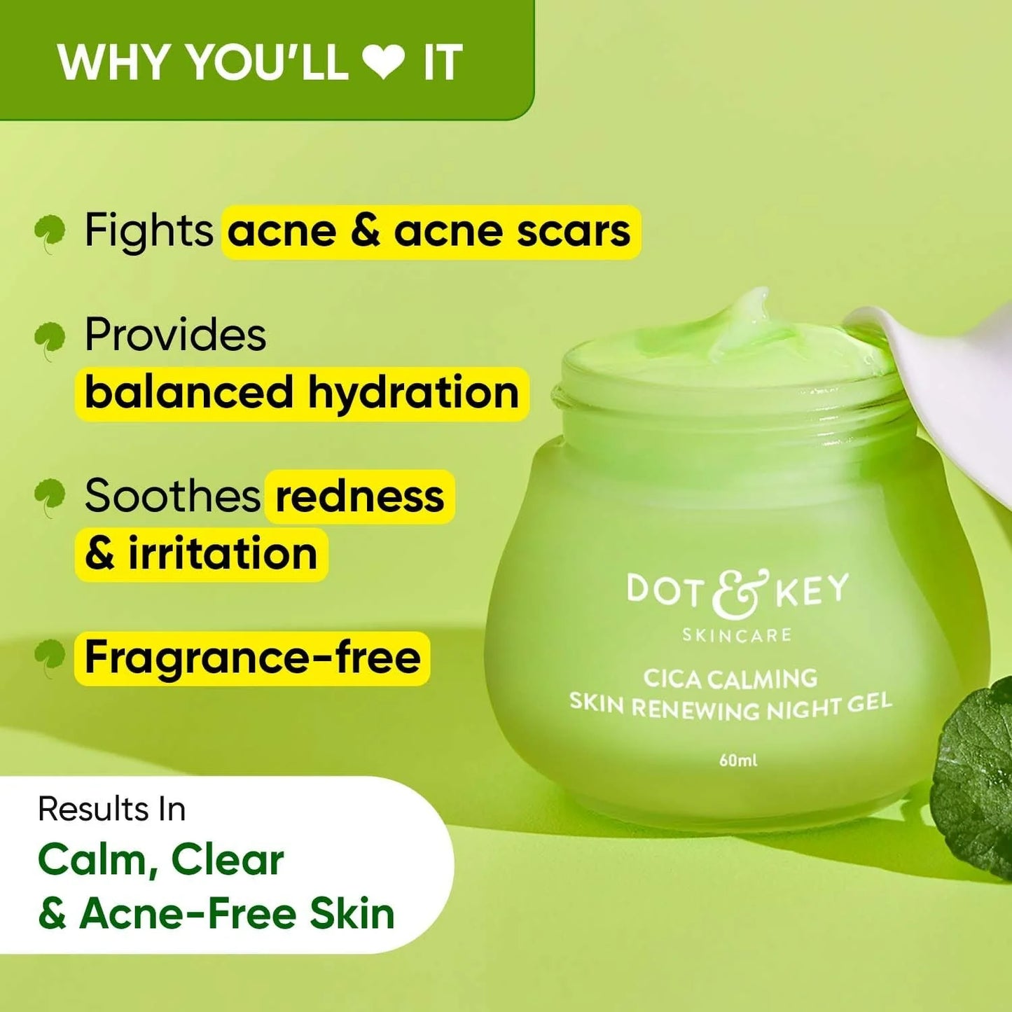 Dot & Key CICA Niacinamide Night Gel - 60 ml