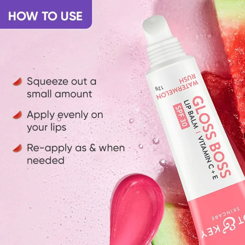 Dot & Key Gloss Boss Watermelon Rush Lip Balm - 12 gm