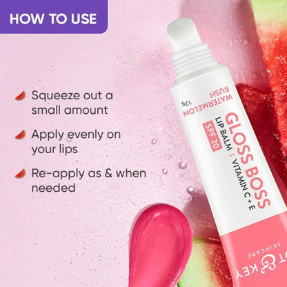 Dot & Key Gloss Boss Watermelon Rush Lip Balm - 12 gm
