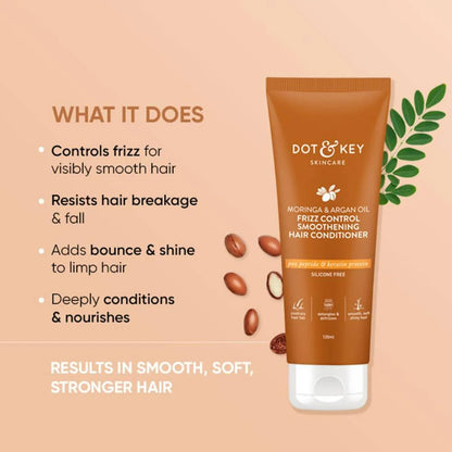 Dot & Key Moringa & Argan Oil Fizz Control Smoothening Hair Conditioner - 120 ml