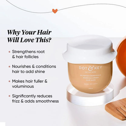 Dot & Key Pea Peptide Strengthening Moringa & Argan Hair Mask - 200 ml