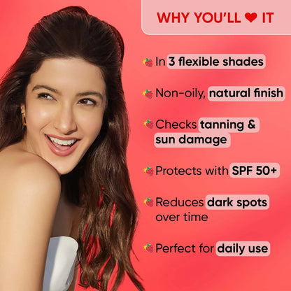 Dot & Key Strawberry Dew Tinted Sunscreen - 01 Porcelain - 50 ml