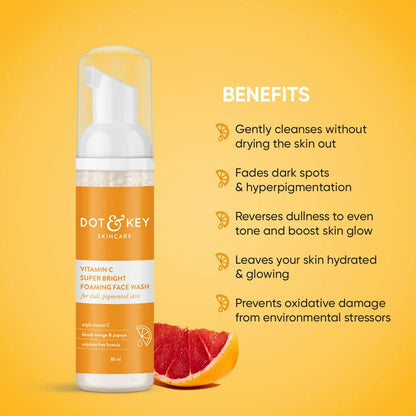 Dot & Key Vitamin C Super Bright Foaming Face Wash - 80 ml
