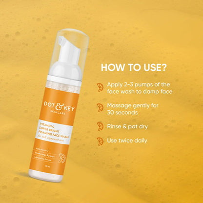 Dot & Key Vitamin C Super Bright Foaming Face Wash - 80 ml