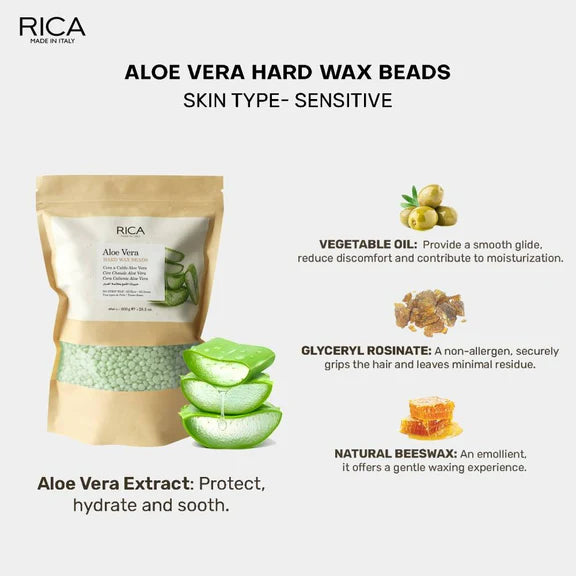 Rica Aloe Vera Hard Wax Beads - 800 gm