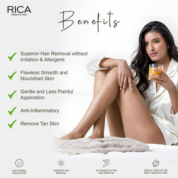 Rica Brazilian Wax with Avocado Butter, Natural & Stripless Wax - 800 ml