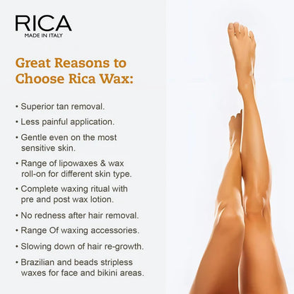 Rica Brazilian Wax with Avocado Butter, Natural & Stripless Wax - 800 ml