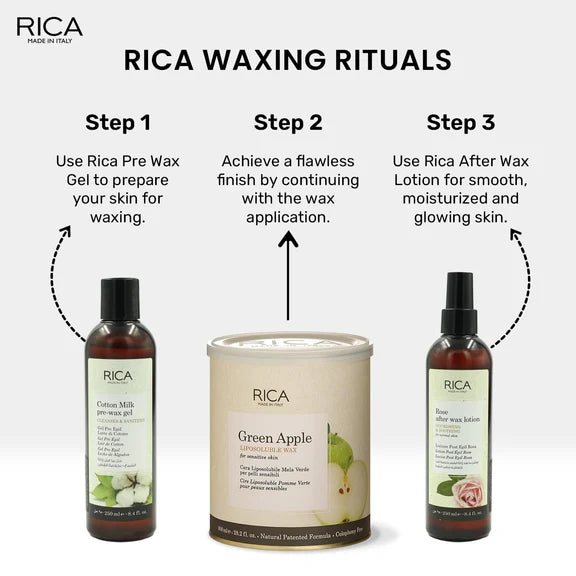 Rica Green Apple Liposoluble Wax For Sensitive Skin - 800 ml