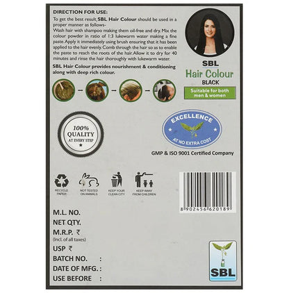 SBL Hair Colour Black - 12 Sachets