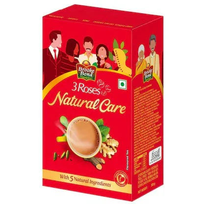 Brooke Bond 3 Roses Natural CareTea With Goodness of 5 Natural Ingredients and Ayurvedic Herbs - 250 gm
