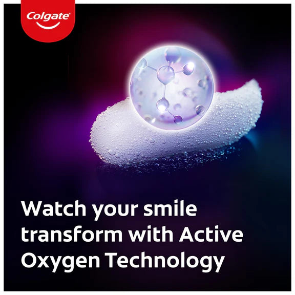 Colgate Visible White O2 Teeth Whitening Toothpaste with Peppermint Sparkle - 50 gm