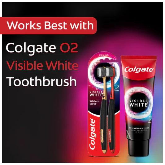 Colgate Visible White O2 Teeth Whitening Toothpaste with Peppermint Sparkle - 50 gm