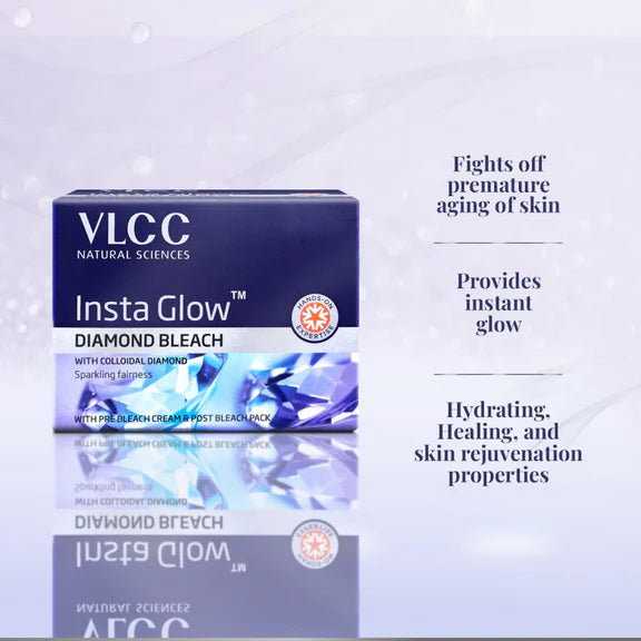 VLCC Insta Glow Diamond Bleach - 402 gm