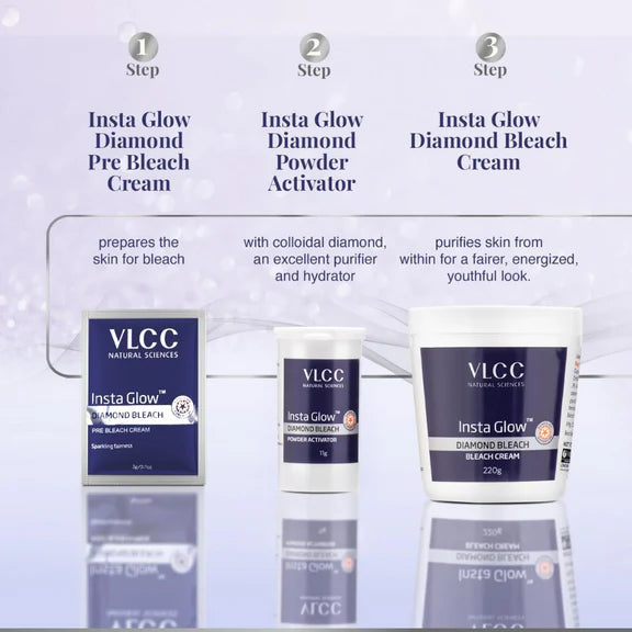 VLCC Insta Glow Diamond Bleach - 402 gm