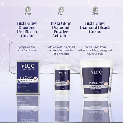VLCC Insta Glow Diamond Bleach - 402 gm