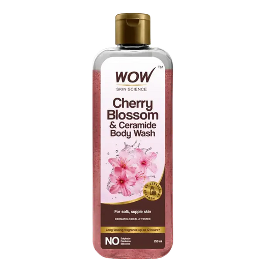 Wow Skin Science Cherry Blossom & Ceramide Body Wash For Removes Dirt, Hydrates and Softens Skin
