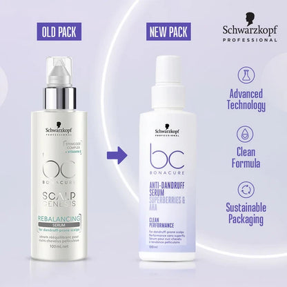 Schwarzkopf Professional Bonacure Anti-Dandruff Serum with Superberries & AHA - 100 ml