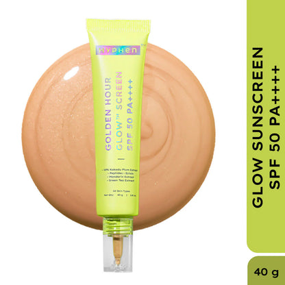 Hyphen Golden Hour Glow Sunscreen SPF 50 PA++++ - 40 gm