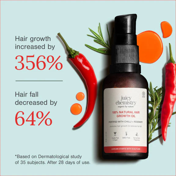 Juicy Chemistry Chilli Horsetail and Blackseed Hair Oil - 30 ml