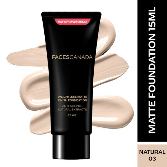 Faces Canada Weightless Matte Finish Foundation-Natural 03 - 15 ml