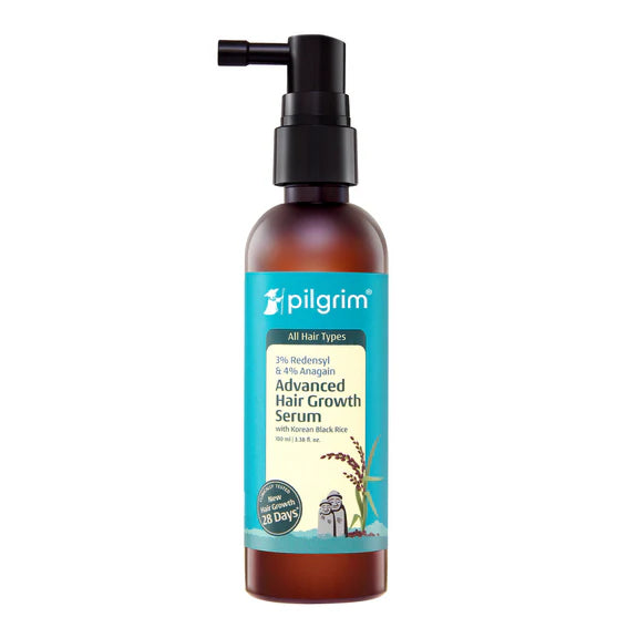 Pilgrim 3% Redensyl + 4% Anagain Advanced Hair Growth Serum with Korean Black Rice - 30 ml - pack of 1