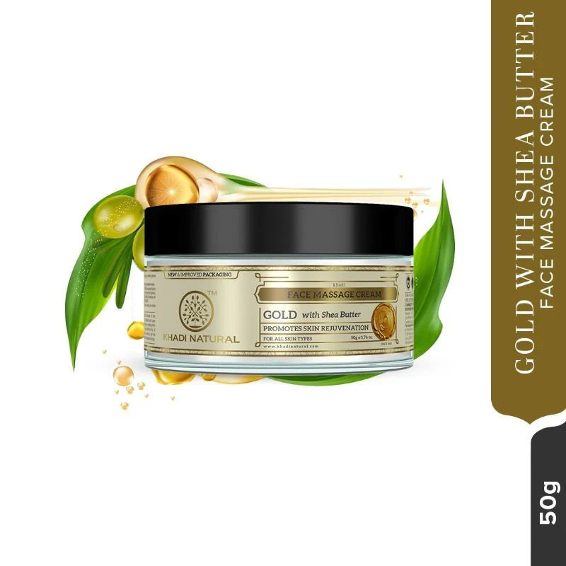 Khadi Natural Gold Herbal Face Massage Cream - 50 gm