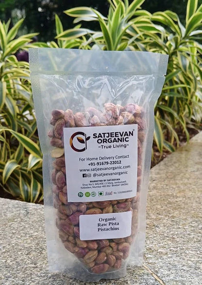 Satjeevan Organic Raw Pista Pistachios - 200 gm