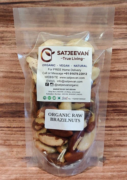 Satjeevan Organic Raw Brazilnuts - 200 gm