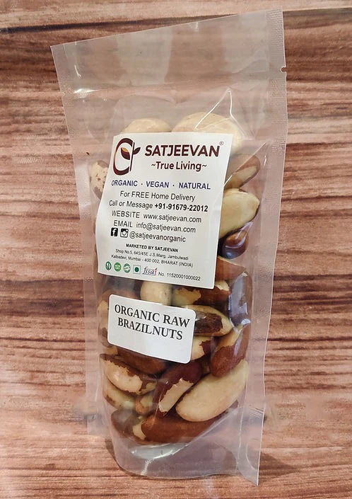 Satjeevan Organic Raw Brazilnuts - 200 gm